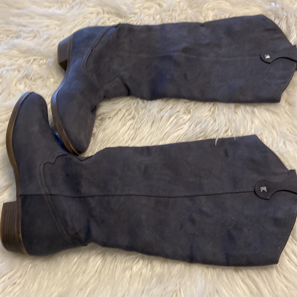 Boots long 16” color bluish/gray excellent condition see pictures size 8.5 - Picture 12 of 12
